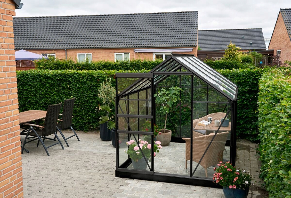 acm ALUMINIOWA SZKLARNIA 6,3 m2 POPULAR szkło hartowane + BAZA CZARNA Kod producenta 1212