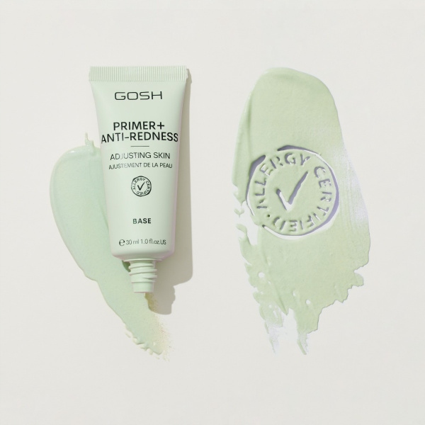 GOSH PRIMER+ ANTI-REDNESS Zielona baza pod makijaż SPF brak