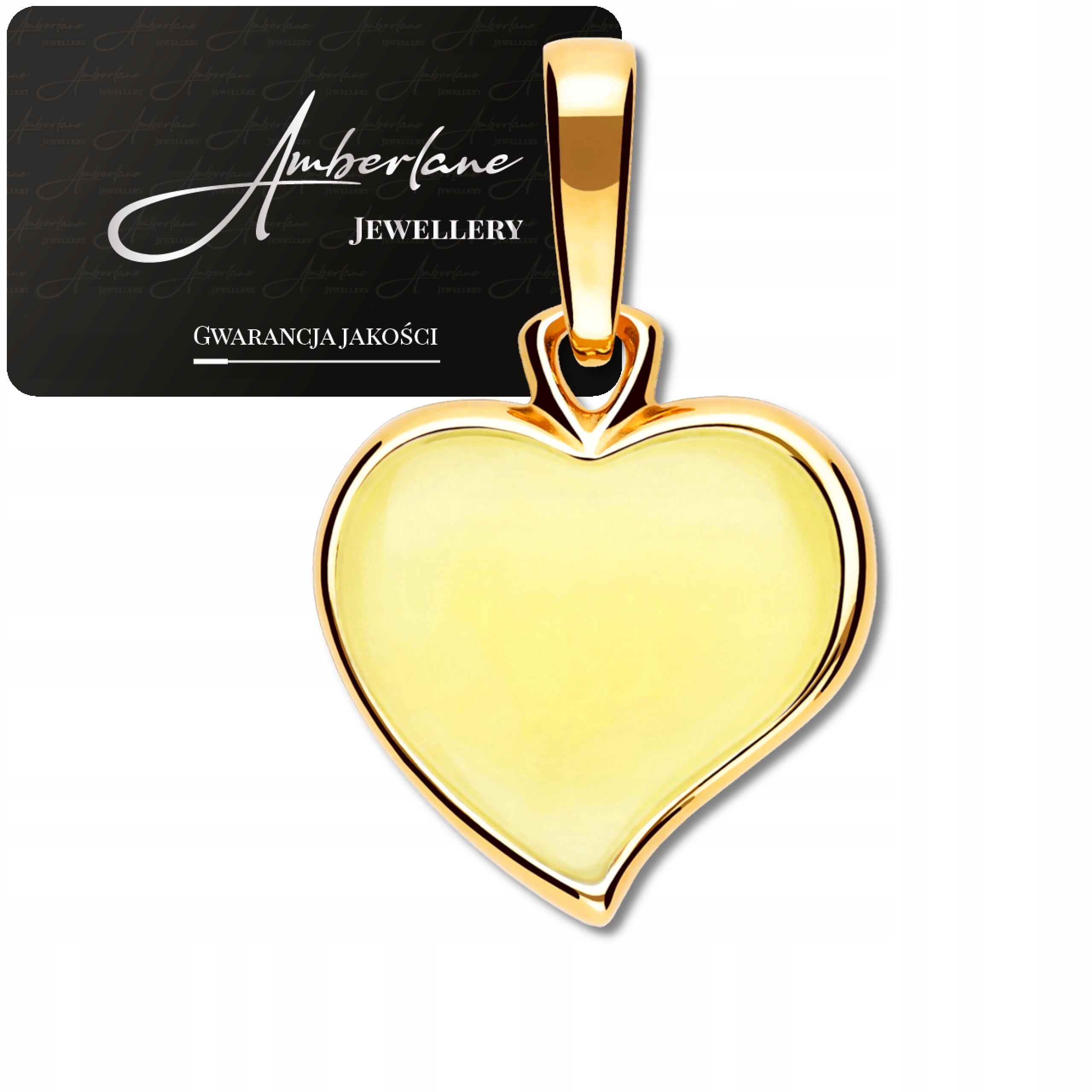Přívěsek Srdce S Jantarem mléčným – stříbro 925 pozlacené 18k*SRDÍČKO