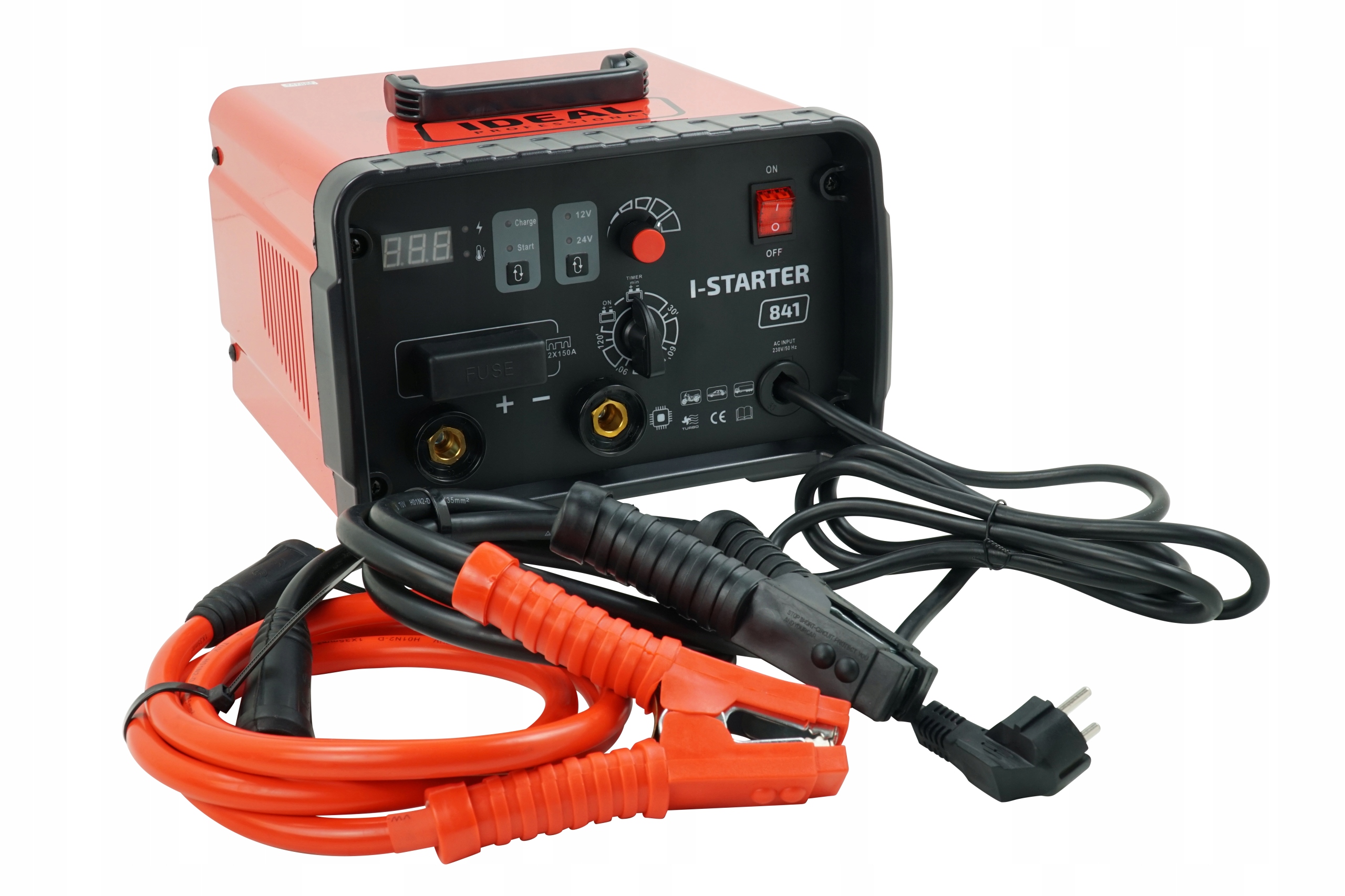 Prostownik z rozruchem 12V 24V rozruch + kable