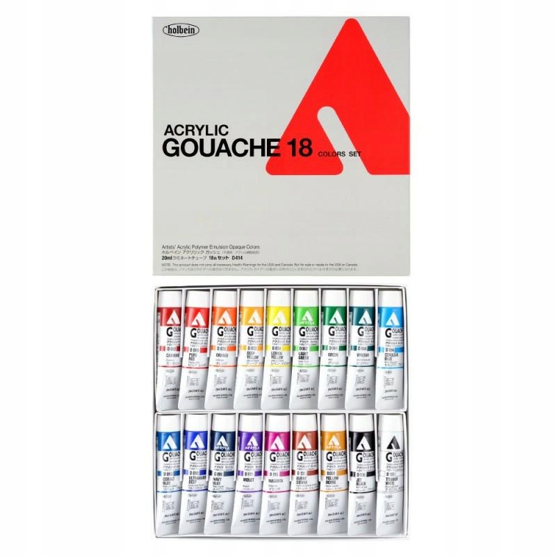 Sada kvašů Artist Acrylic Gouache 18k Holbein D414