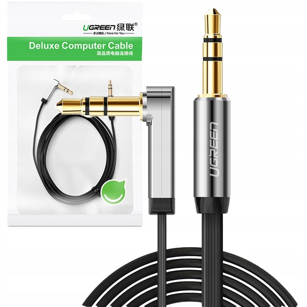 UGREEN KABEL AUDIO KĄTOWY MINI JACK 3,5MM AUX 0,5M