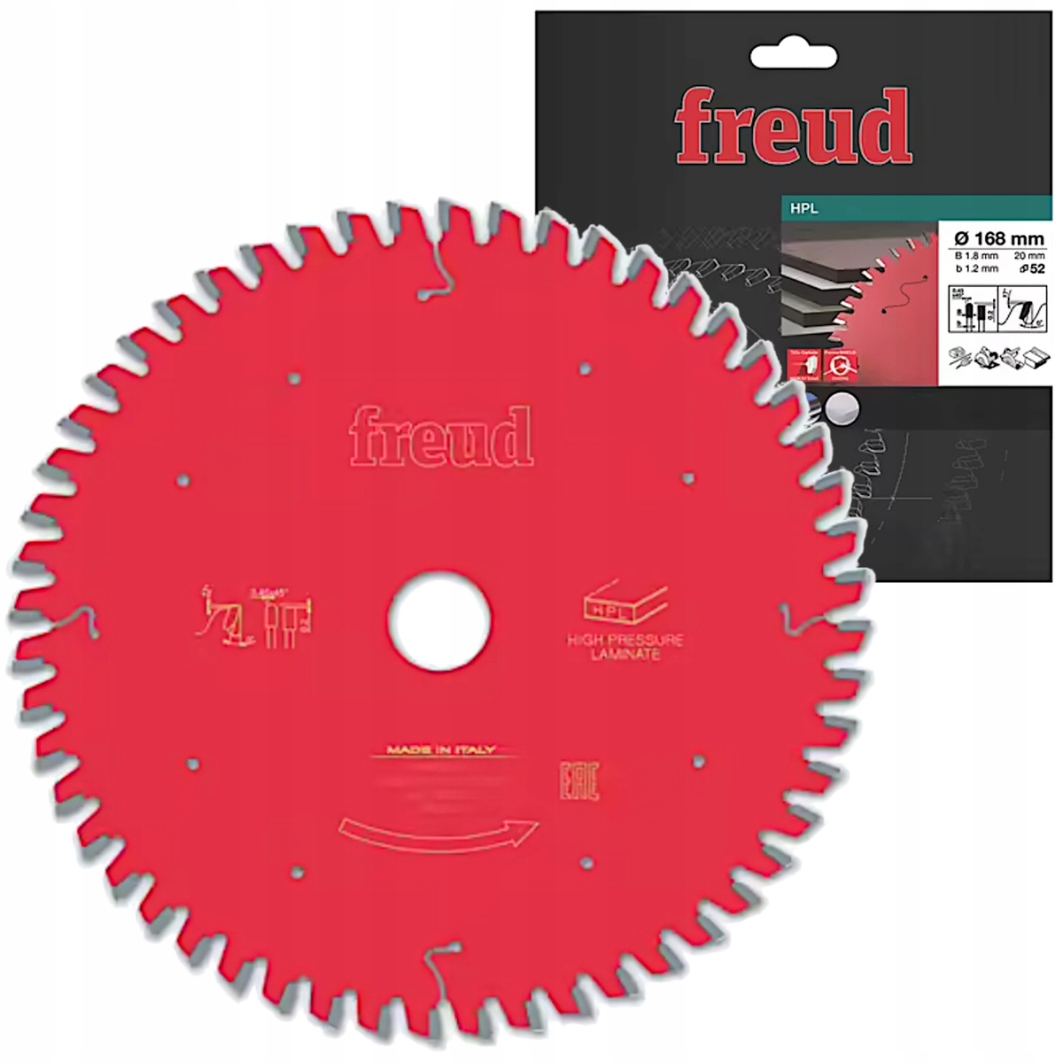 Řezací Kotouč Pro Kotoučovou Pilu Na Desky Hpl 168X1,8X20MM Freud FR08H001H