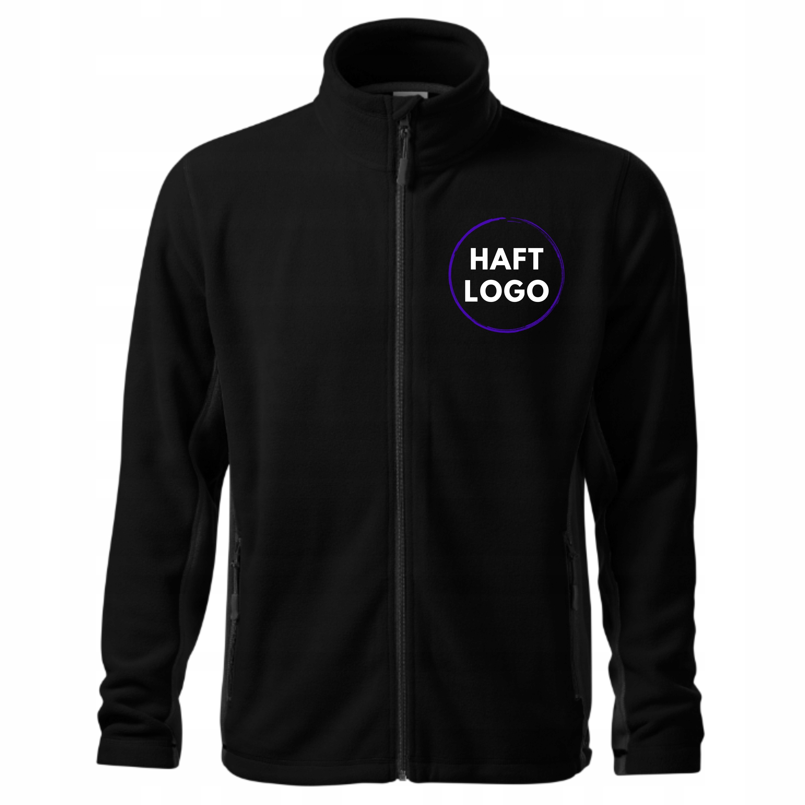 Polar Pánský S Logem Firmy Text Nápis Mikropolar výšivka potisk Černá XXL