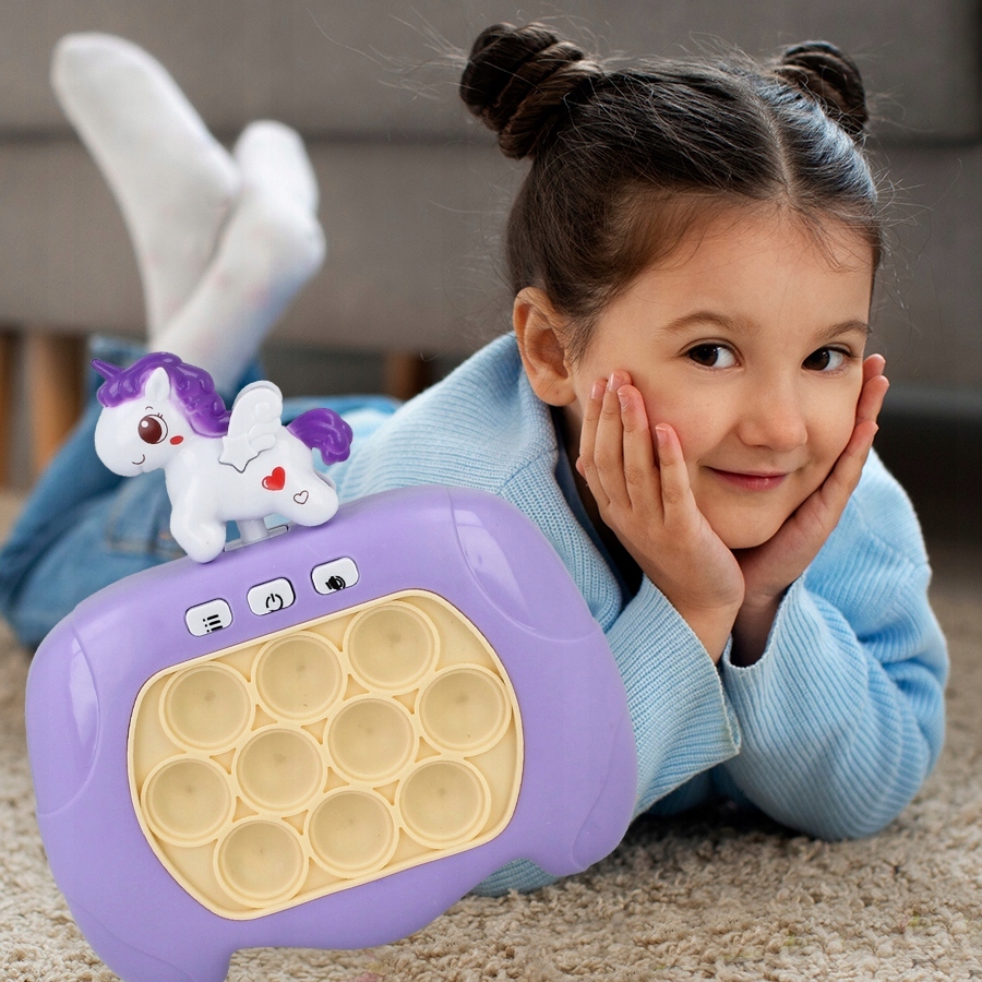 GRA POP IT KONSOLA ELEKTRYCZNA ANTYSTRESOWA GIERKA ZRĘCZNOŚCIOWA POPIT LED Maksymalna liczba graczy 1