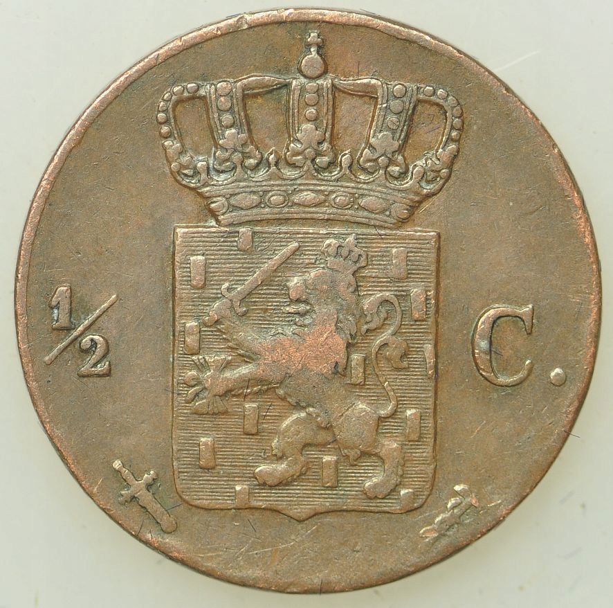 Holandia - 1/2 centa 1862