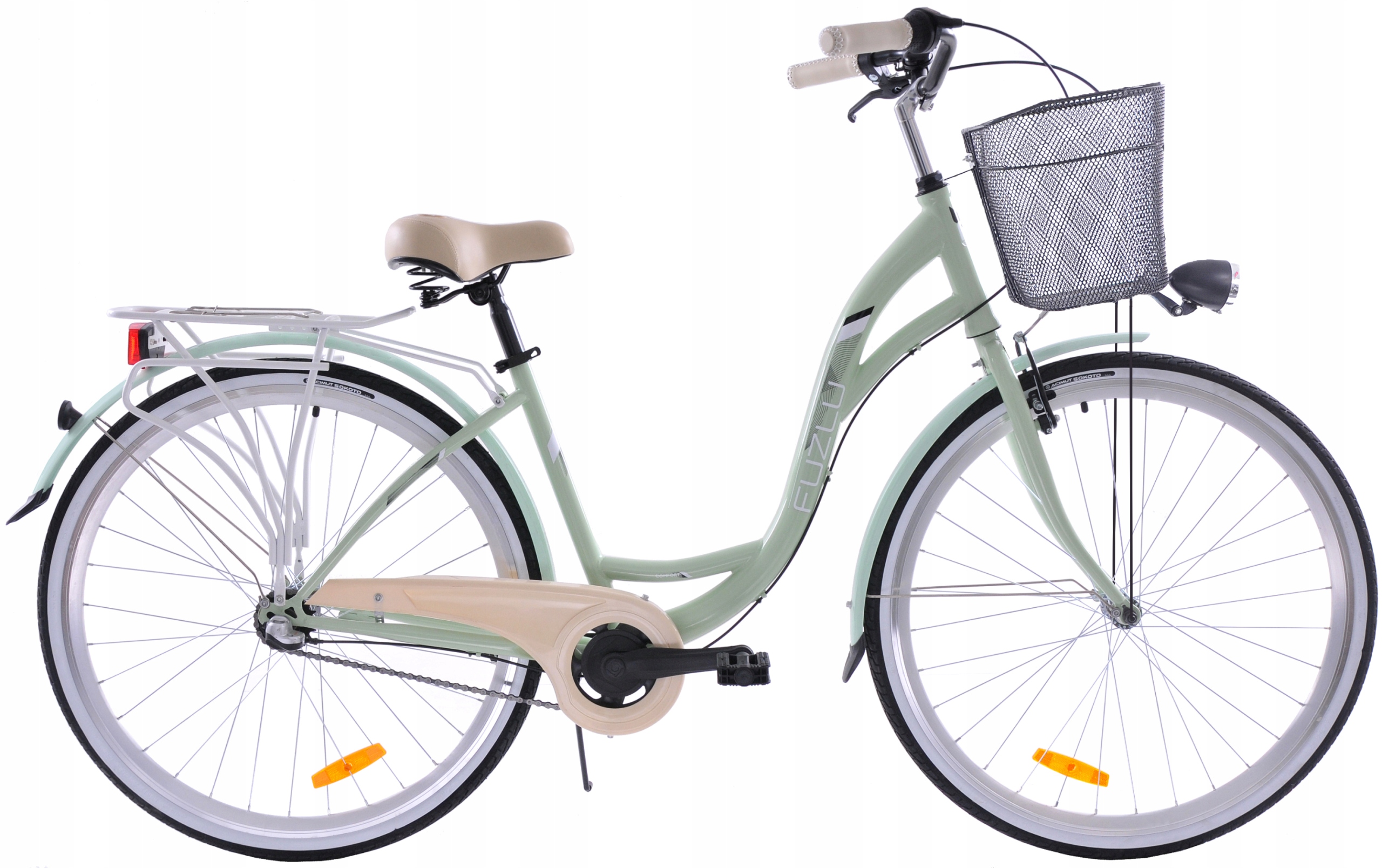 Rower Miejski 28 Damski Fuzlu Nevada 3S Kosz metal