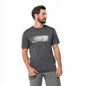 Koszulka z wełną merino Kammweg Graphic S/s Men 2XL