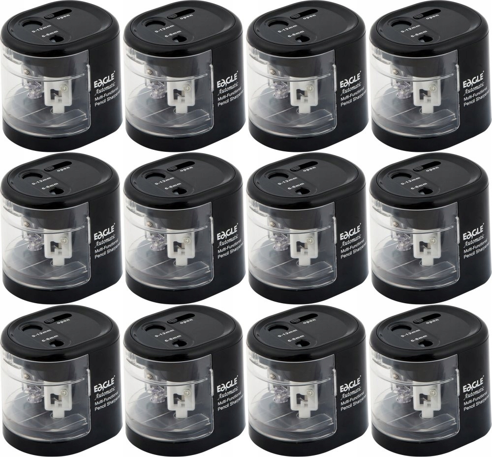 ELEKTRYCZNA TEMPERÓWKA PODWÓJNA 6-8/9-12 mm EAGLE czarna x 12 szt