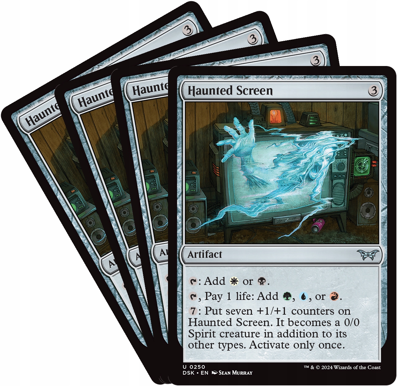 [mtg] Playset: 4x Haunted Screen (dsk)