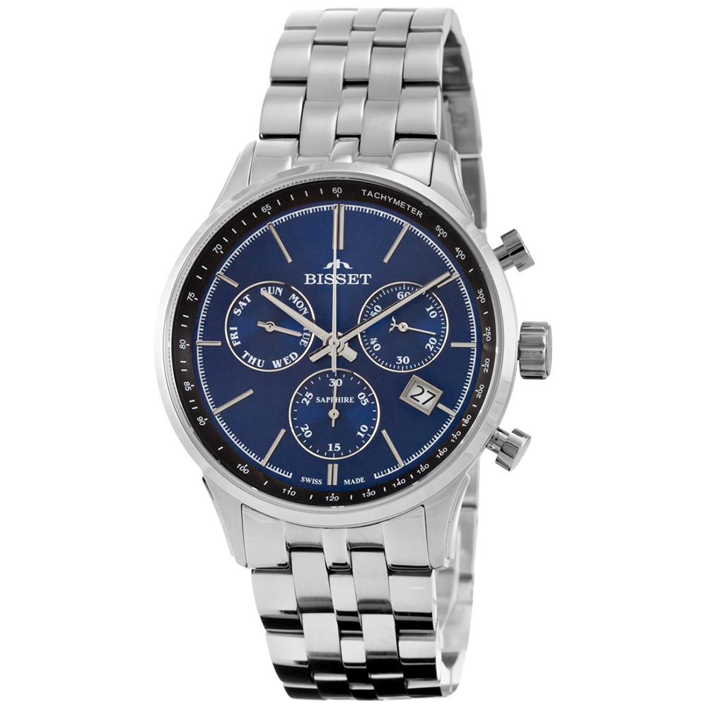 Pánské Hodinky Bisset BIS165 stříbrný náramek