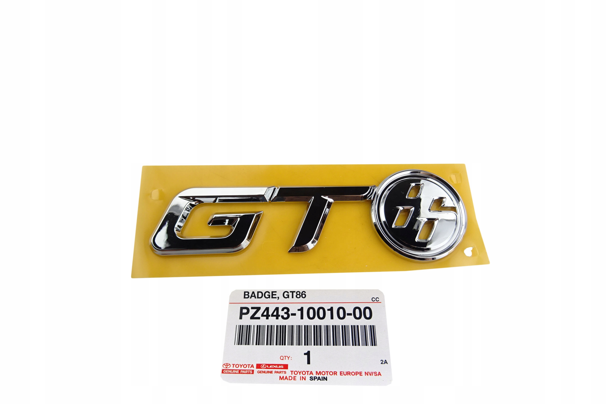 EMBLEMAT ZNACZEK LOGO NAPIS NA KLAPĘ TYLNĄ TOYOTA GT86 2012-