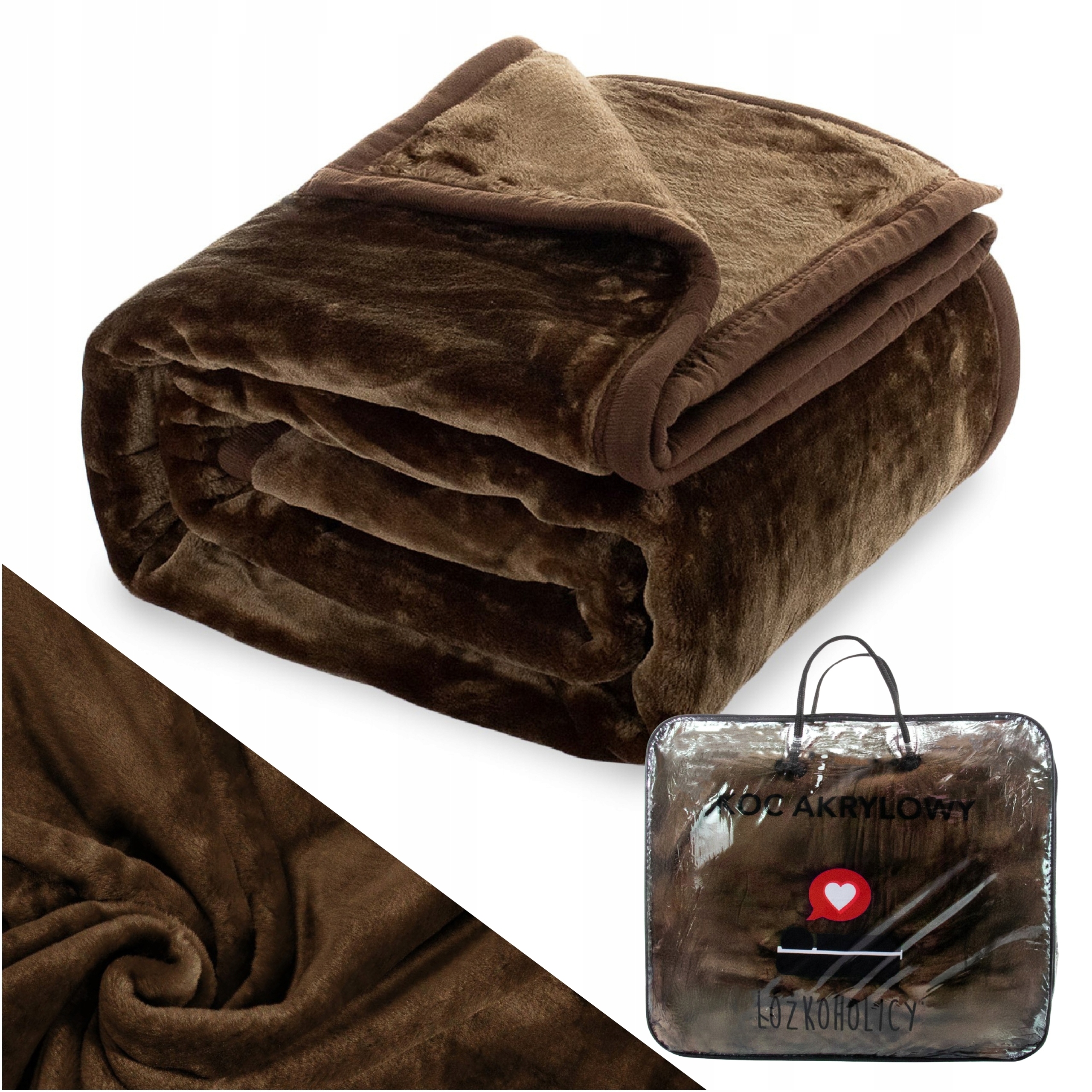 Akrylová deka 160x200 Tlustá Teplá nadýchaná Přikrývka na postel v Kufru