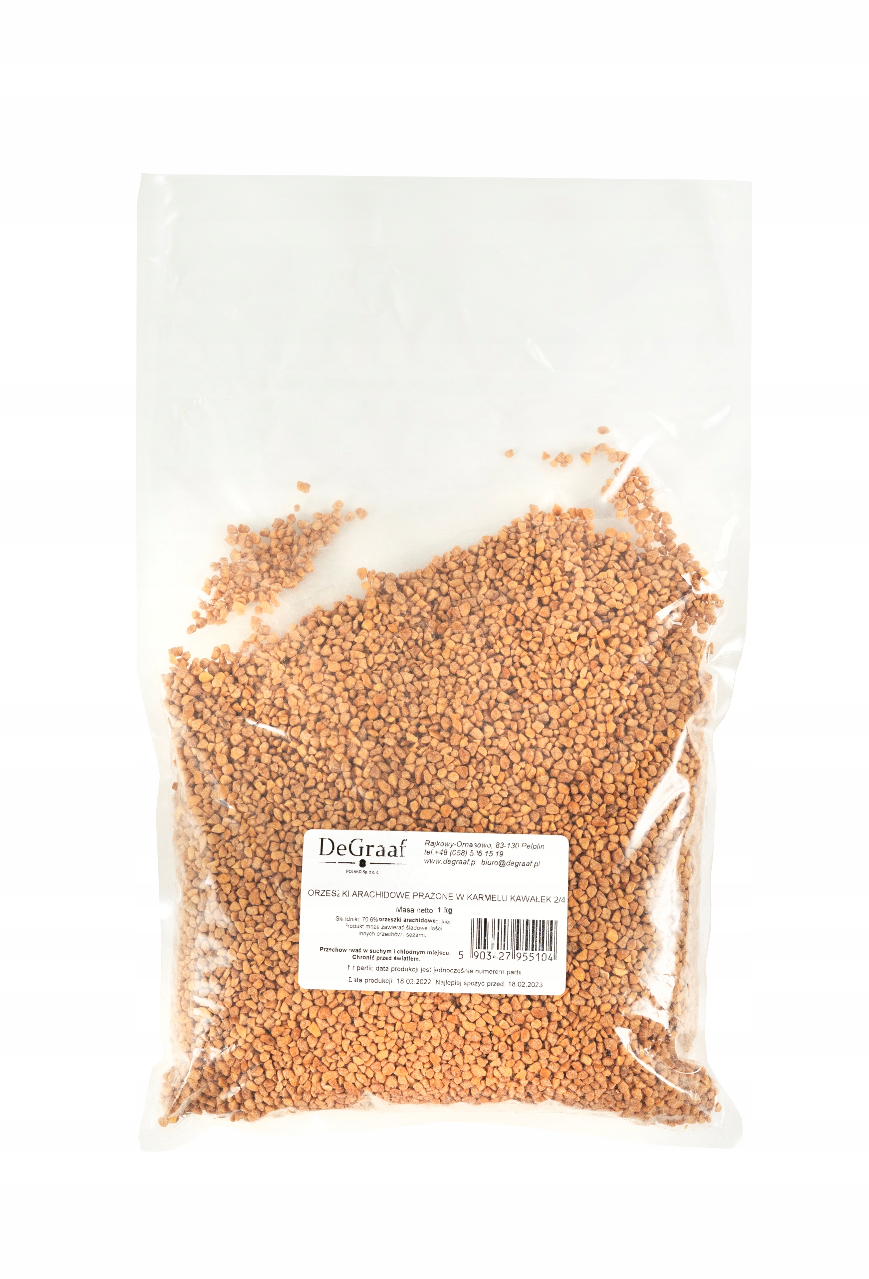 Levně DeGraaf Ořechová posypka (arašídy v karamelu) XXL sada 3 x 1 kg