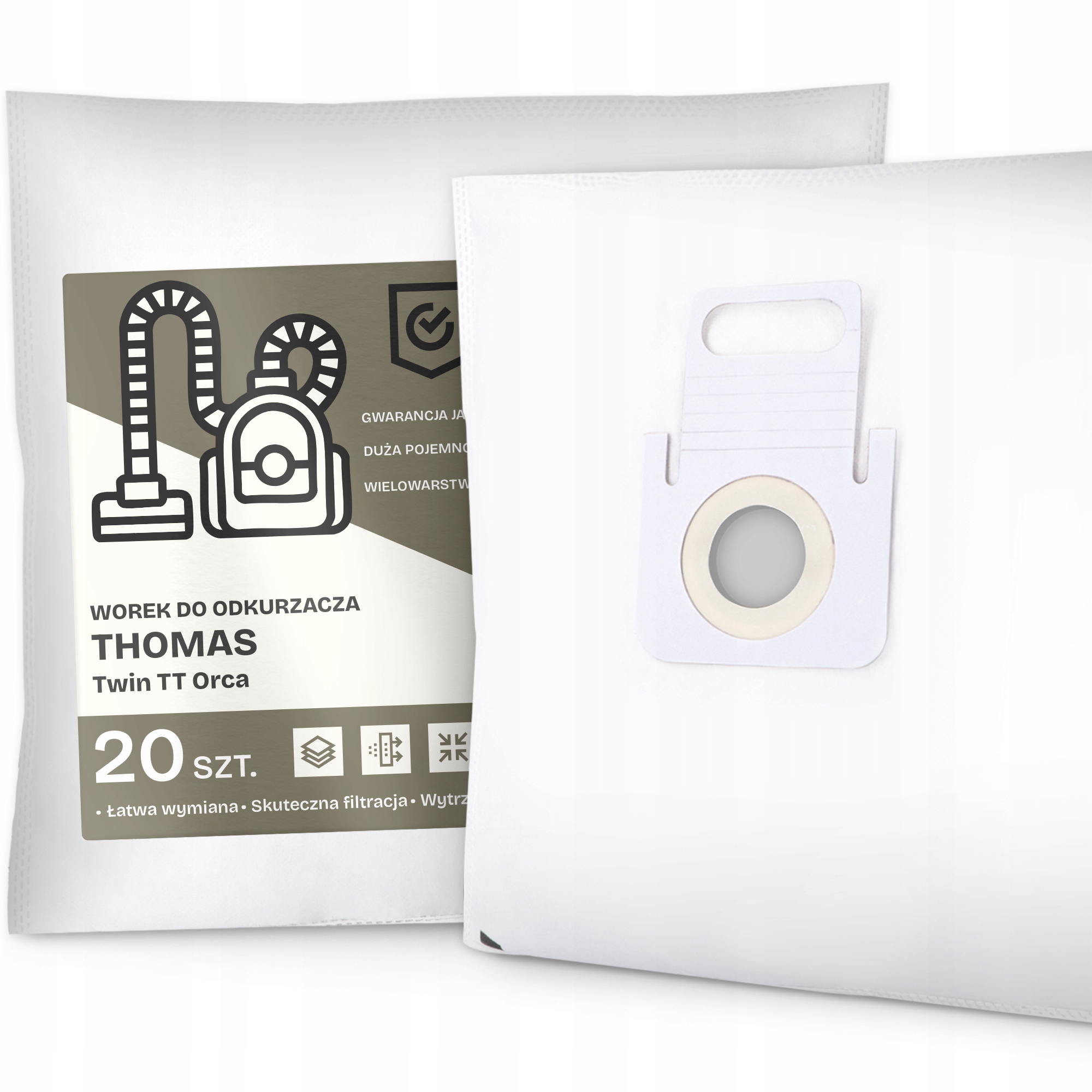 20x Sáček do Vysavače Thomas Twin Tt Orca Syntetický Sáčky Velké G9