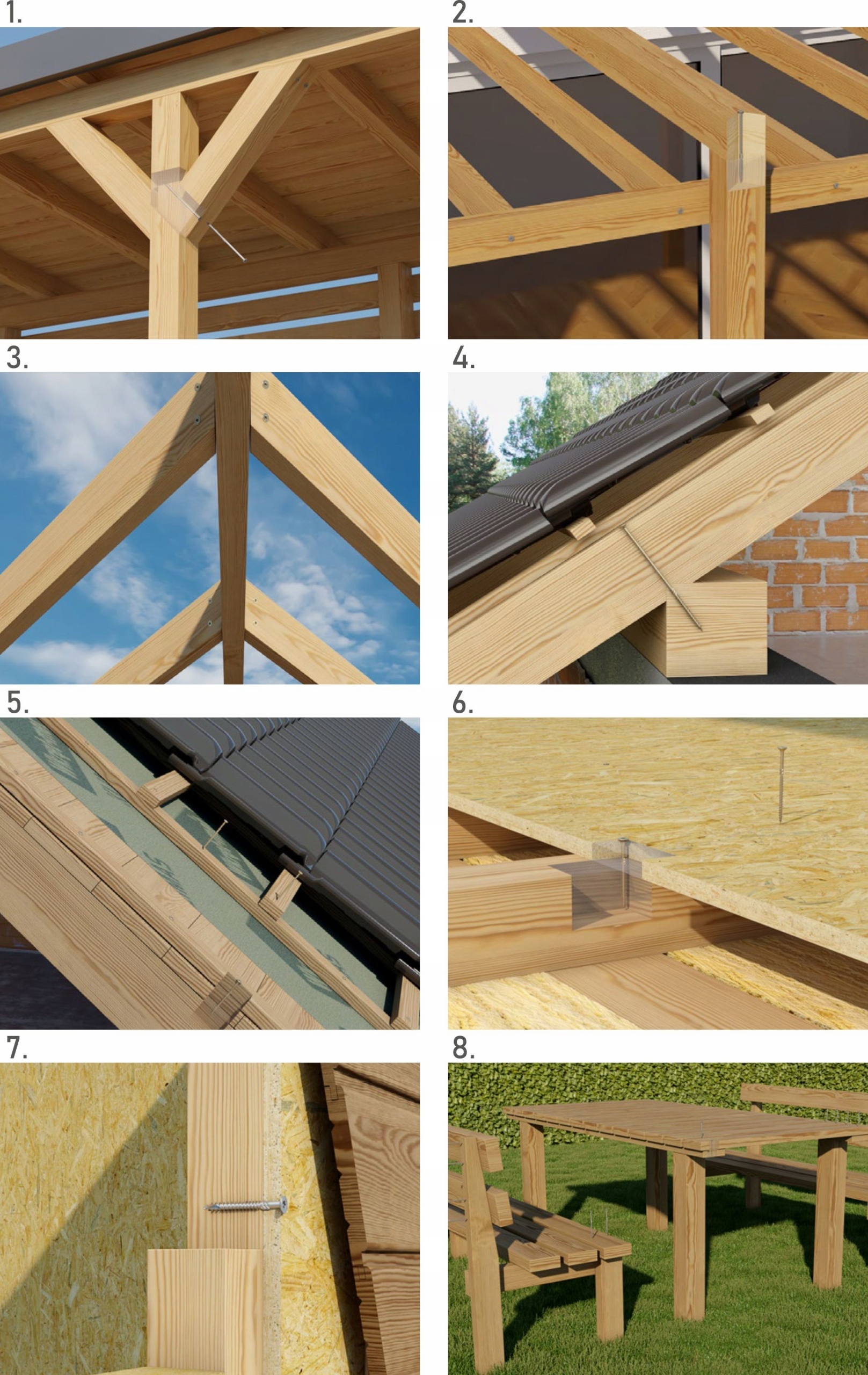 Wkręty do drewna 4x50 mm 300 szt. TORX stożkowe Klimas WKCS Certyfikat CE