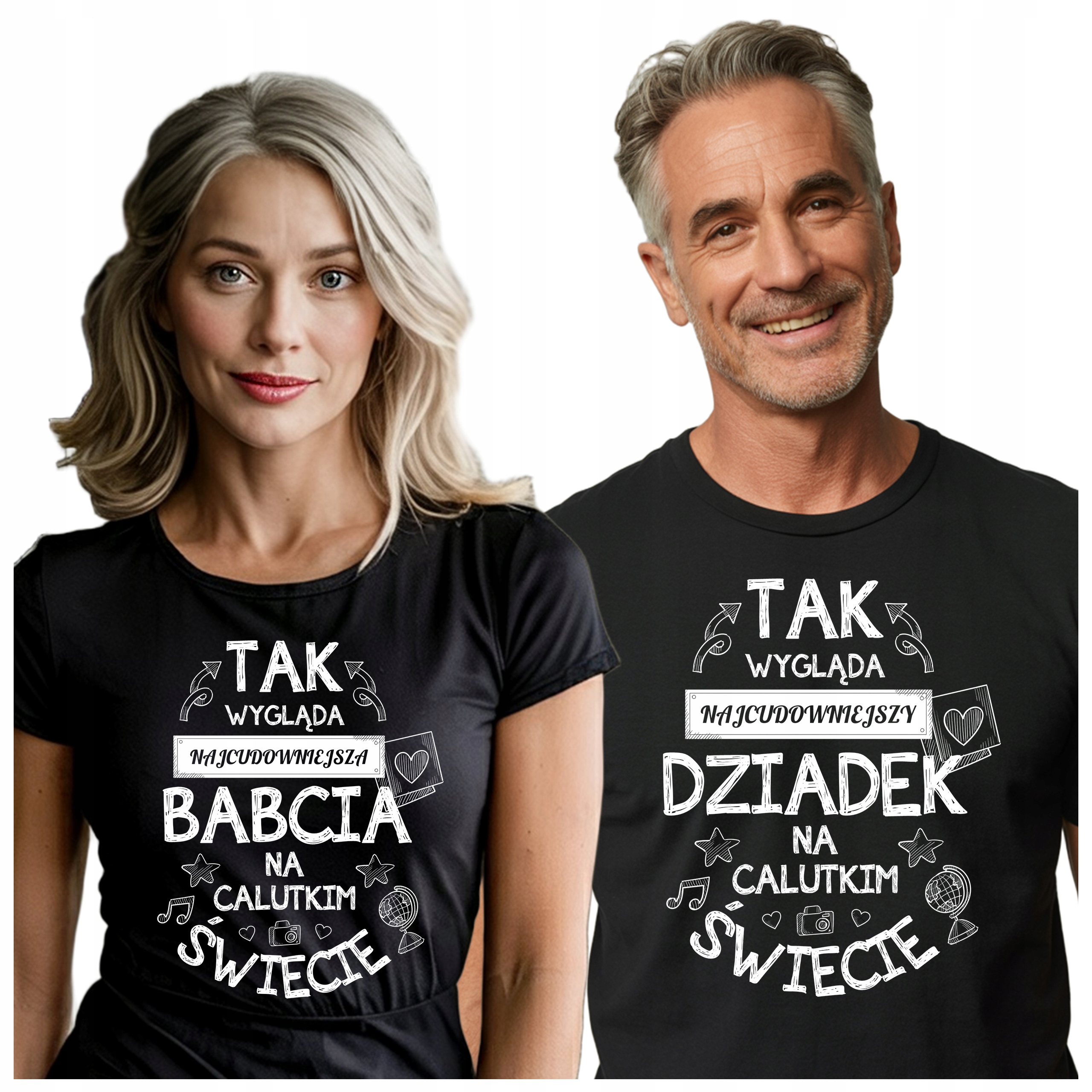 Sada dvou triček pro babičku a dědečka Nejkrásnější babička a dědeček