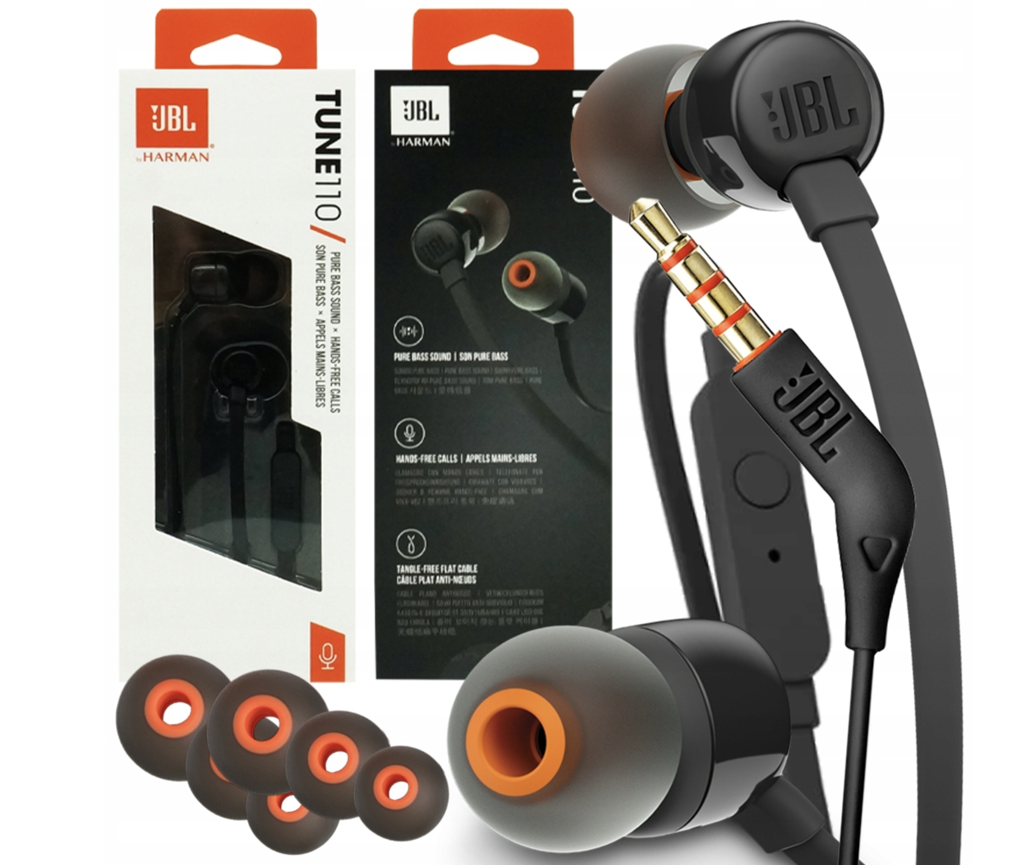 Słuchawki dokanałowe Jbl T110 Mikrofon Douszne mini jack 3.5mm Pure bass