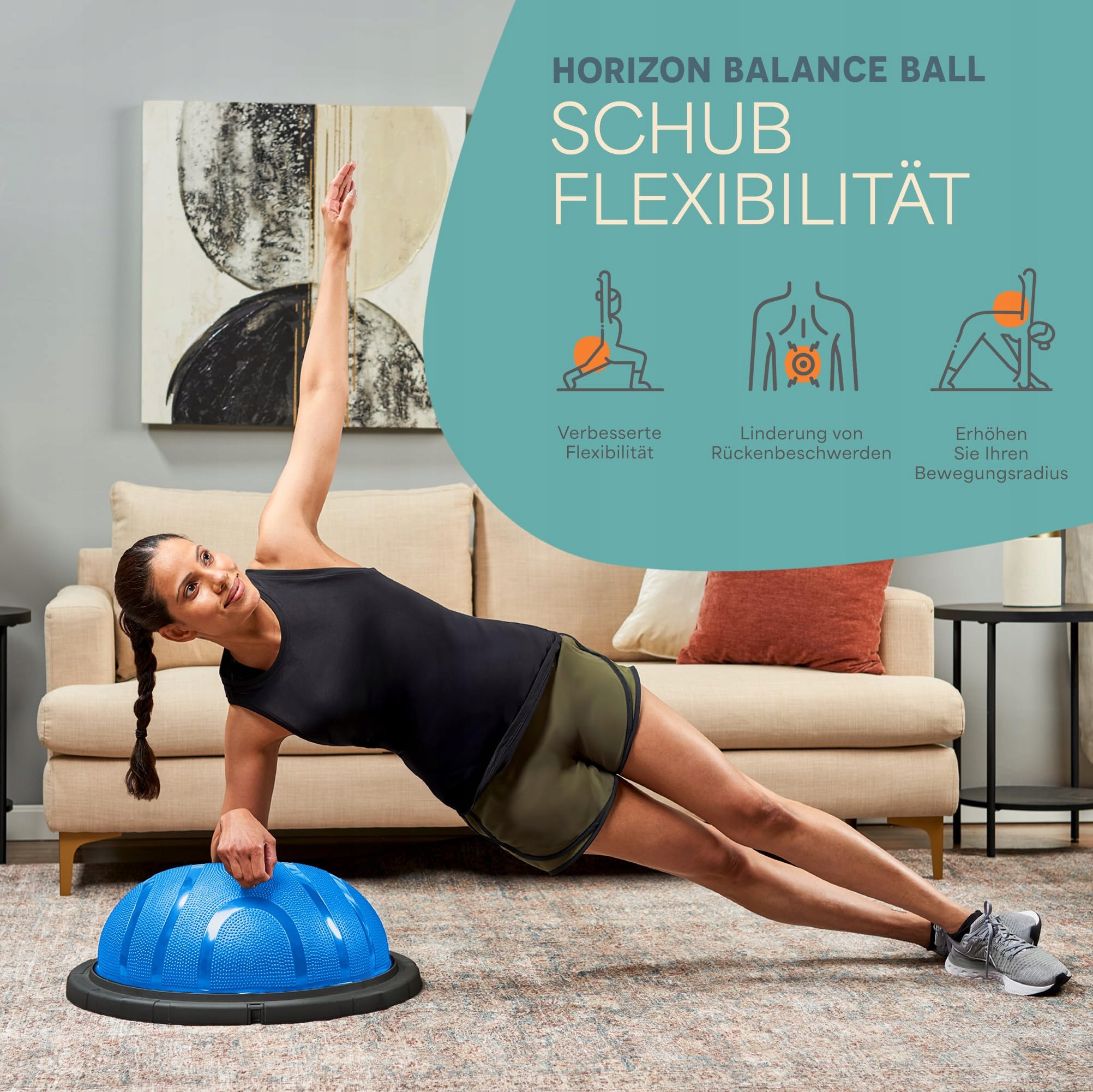 LIFEPRO Trener Równowagi Półpiłka Do Ćwiczeń Stabilizacyjnych Fitness — miniatura 6