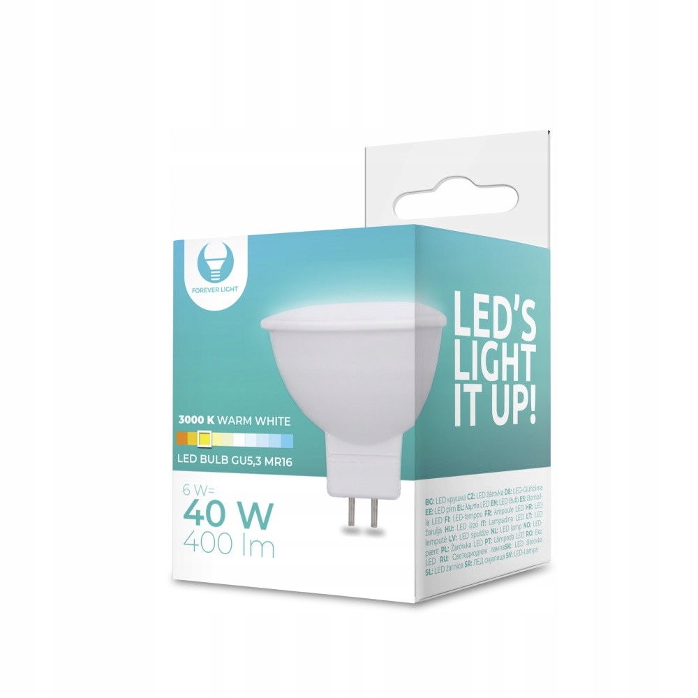 

Żarówka Led GU5,3 MR16 6W 12V 3000K 400lm 120° Fl