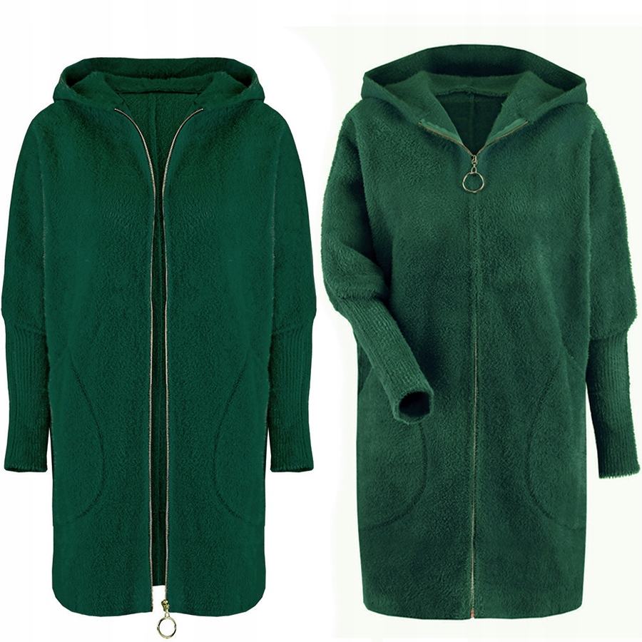 

Alpaki Na Suwak Płaszcz Wełna oversizeDŁUGI