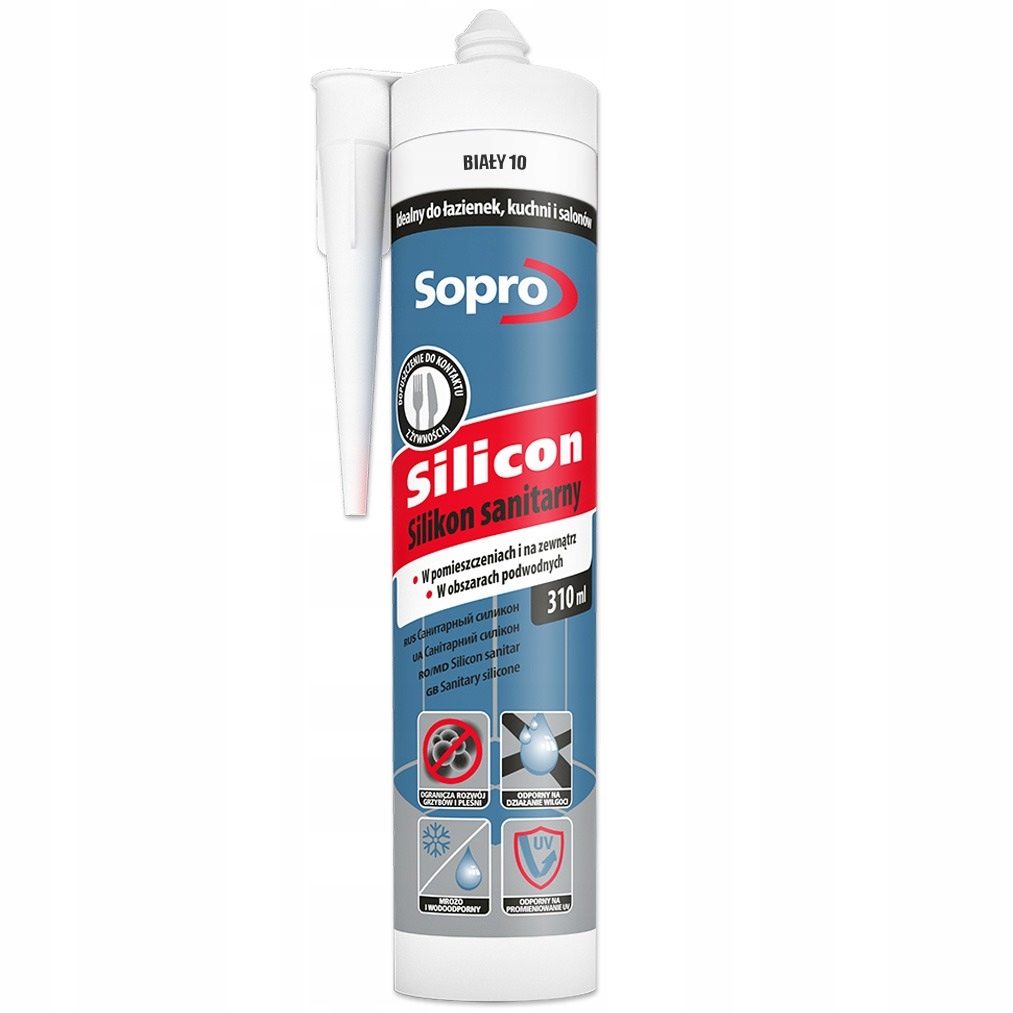SOPRO Silikon Sanitarny 310ml Biały 10
