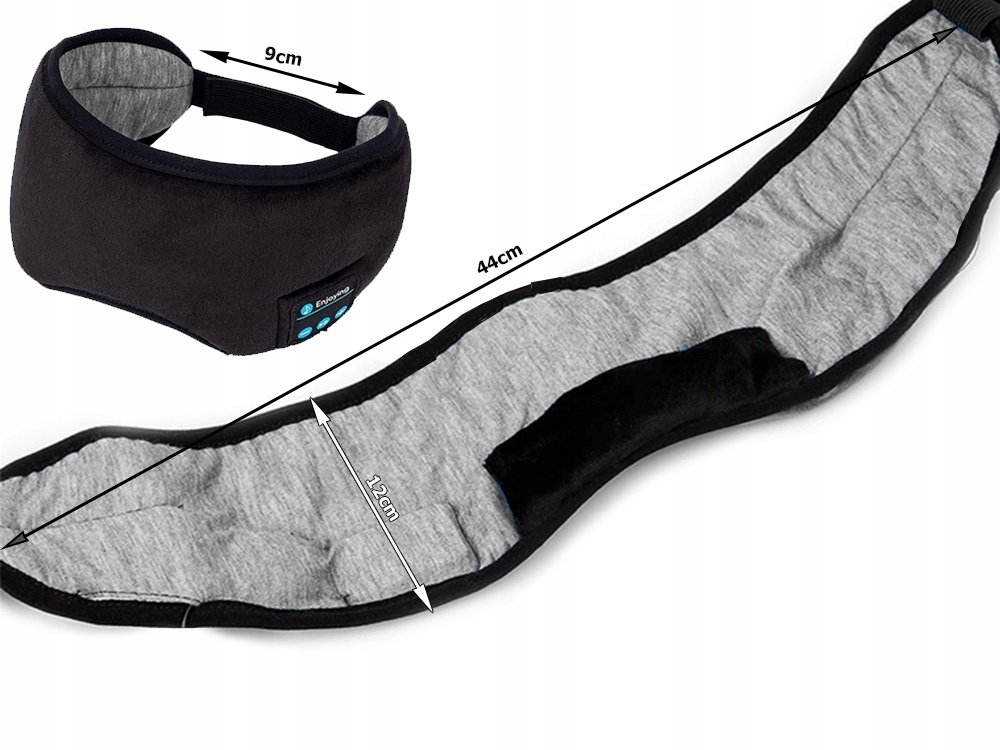 OPASKA NA OCZY DO SPANIA PODRÓŻNA MASKA BLUETOOTH GŁOŚNIK RELAKSACYJNA USB Wzór dominujący bez wzoru