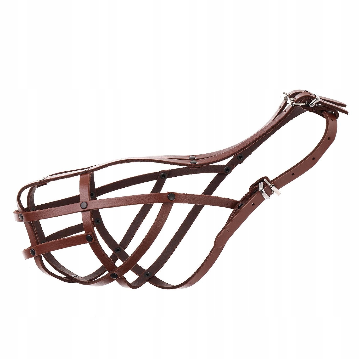 Kaganiec Skórzany Nitowany 40 Amstaff, Brązowy