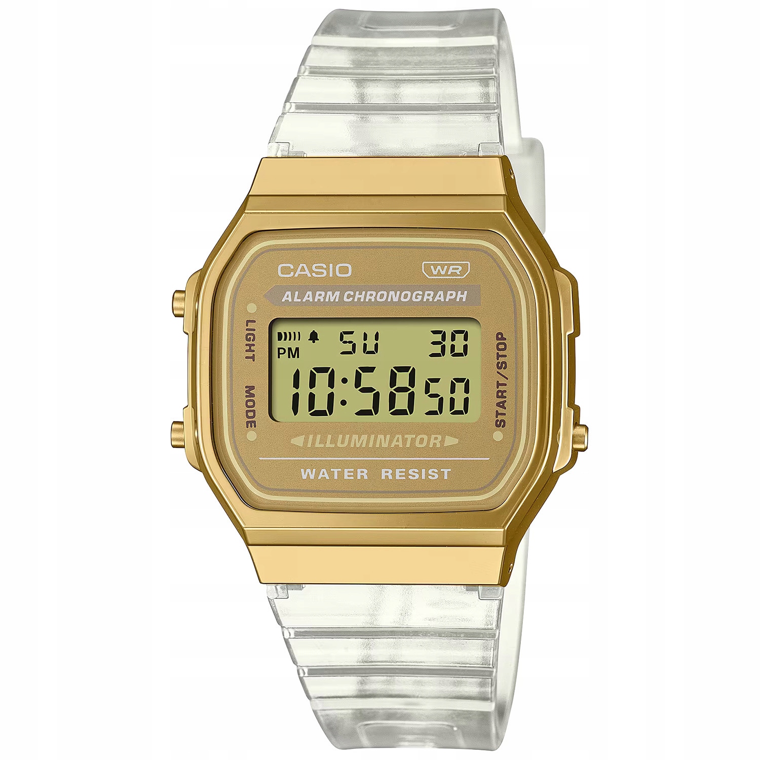Hodinky Casio Vintage A168XESG-9AEF bezbarvé