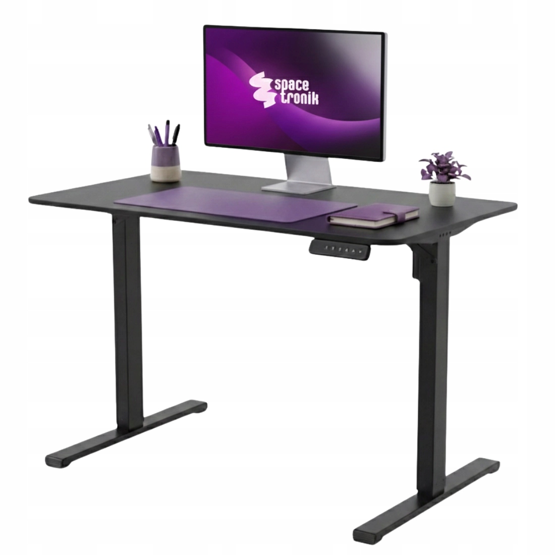 Elektricky nastavitelný psací stůl 100x60 Spacetronik Regulace Paměť černá
