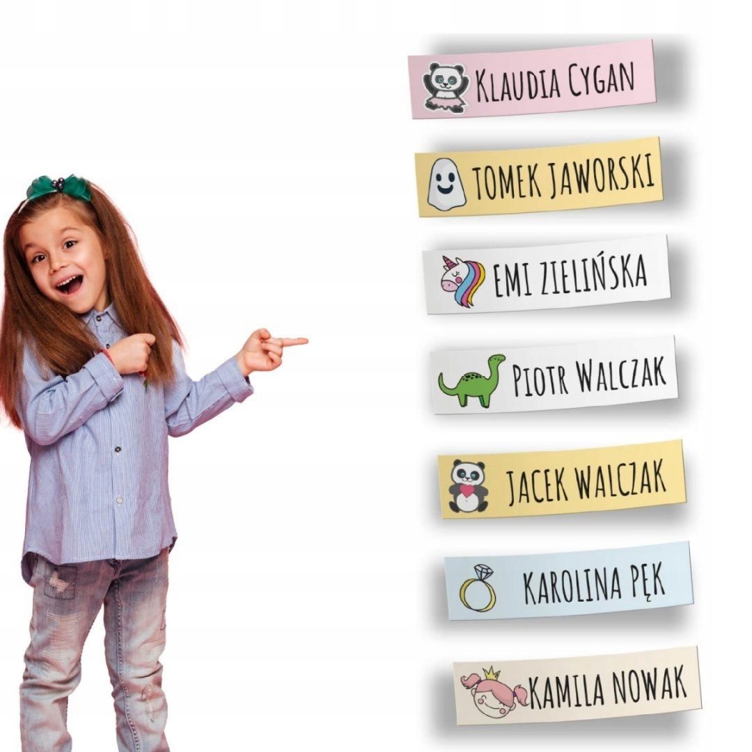 Naprasowanki imienne, imienniki - 48 sztuk