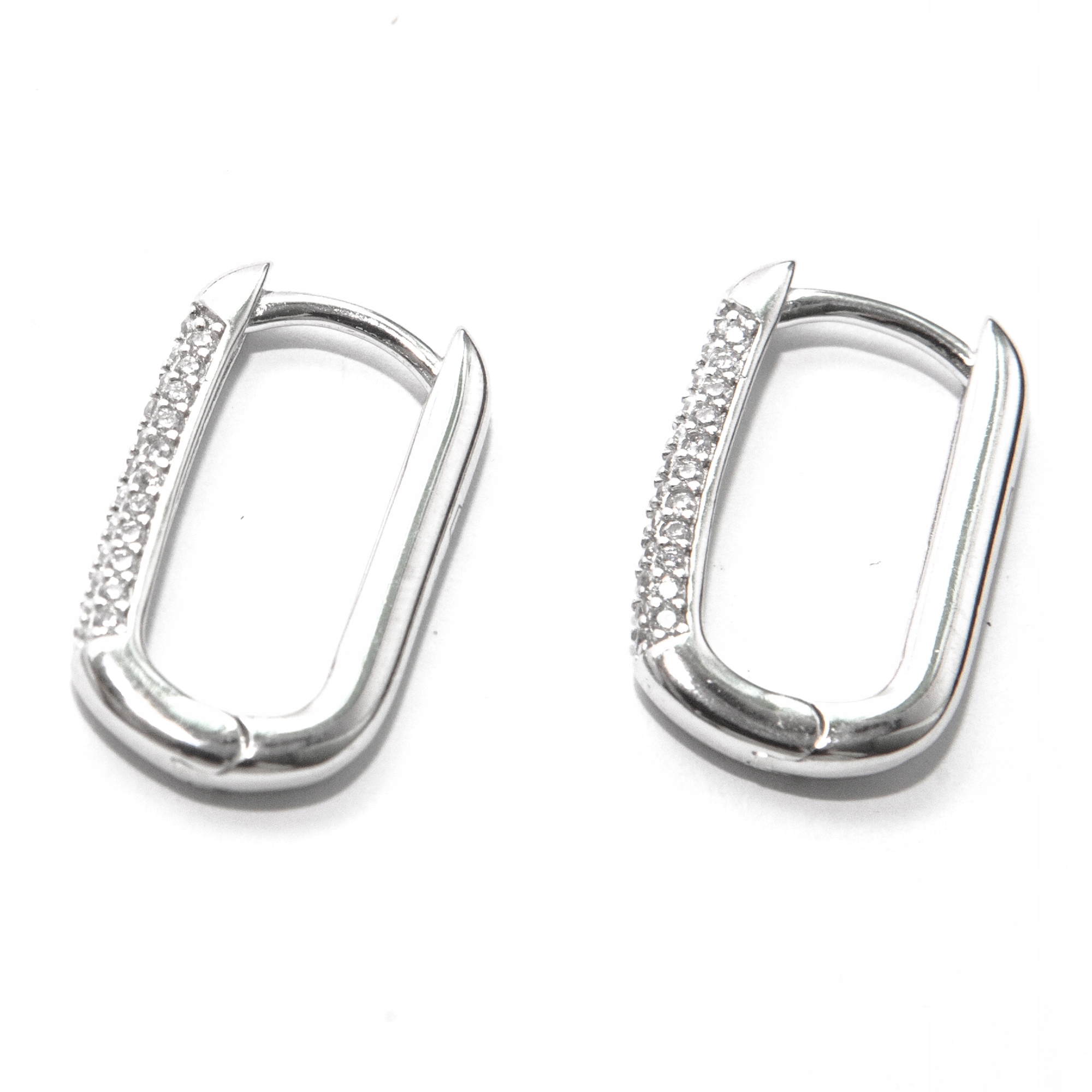 Stříbrné náušnice v italském stylu se zirkony stříbro 925 zirkony