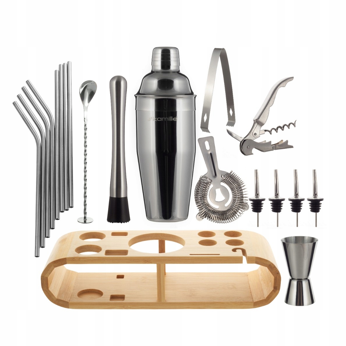 ZESTAW BARMAŃSKI 20 EL. + PODSTAWKA Liczba elementów 20