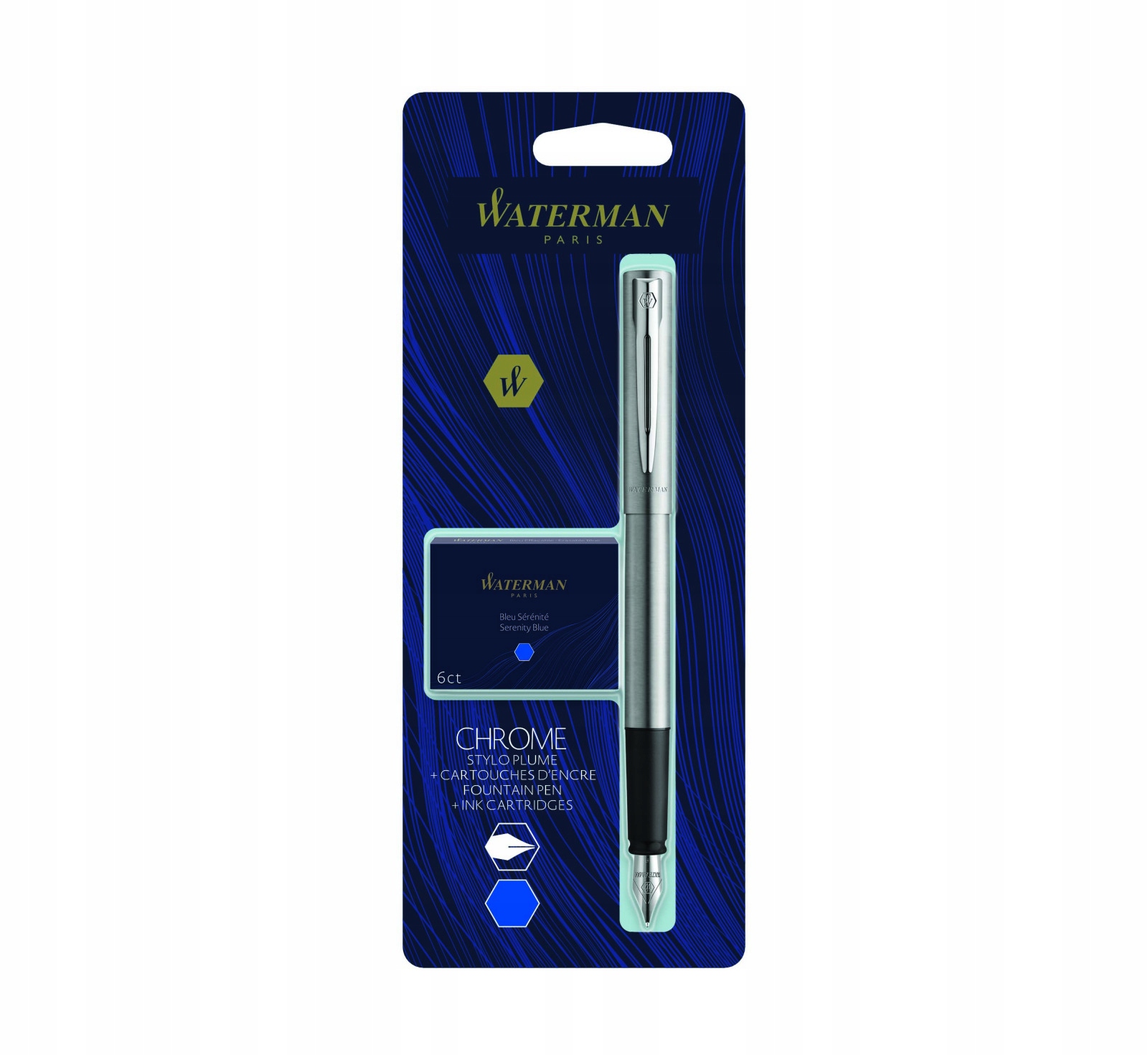 Pióro wieczne Waterman Allure Chrom 6 nabojów