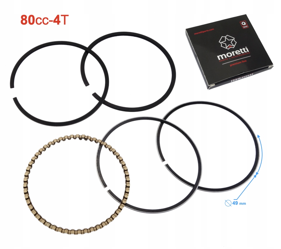 PIERŚCIENIE TŁOKA DO SKUTERA 80CC 4T