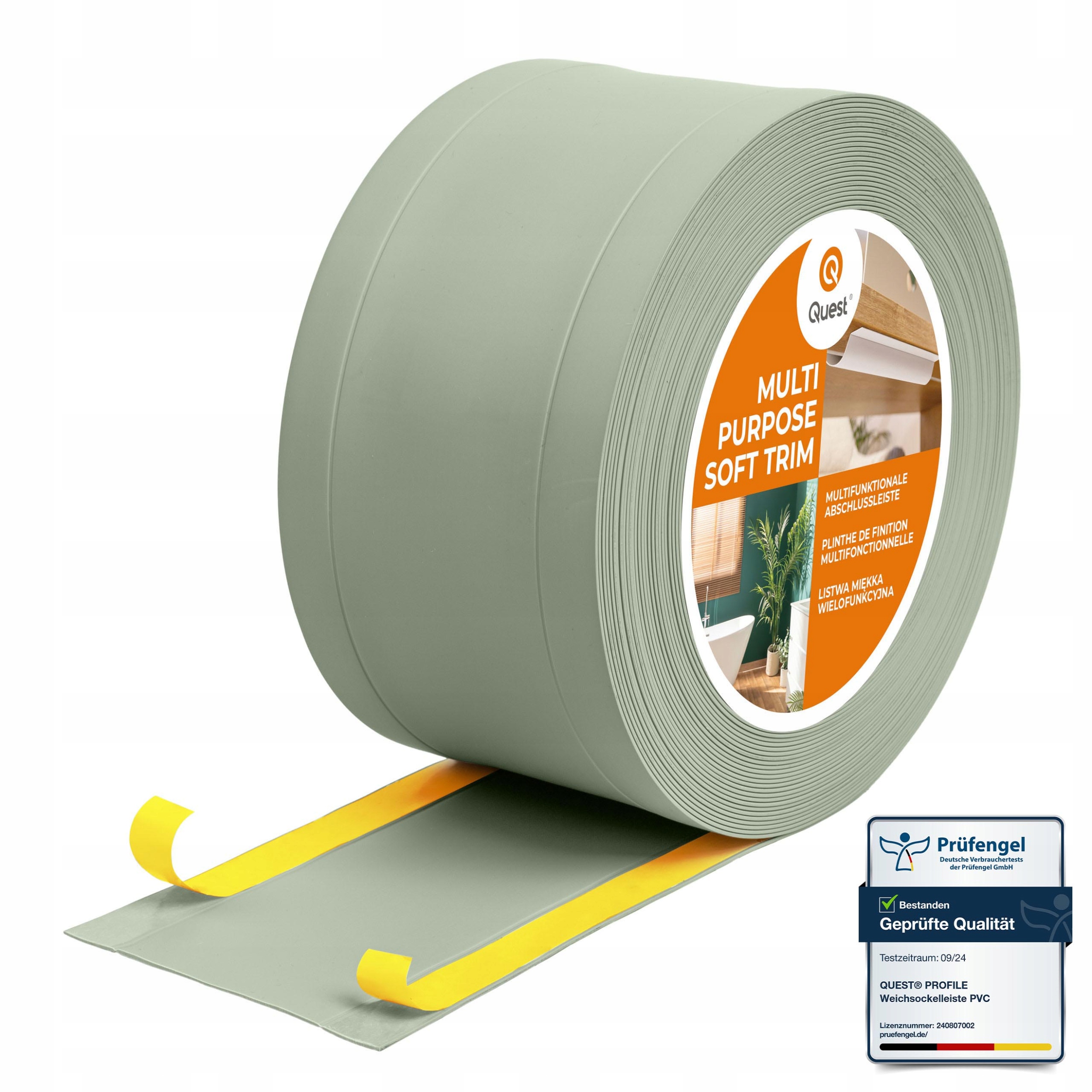 Povrchová lišta z Pvc 6v1 samolepiaca, svetlozelená 15 m 120 mm, W