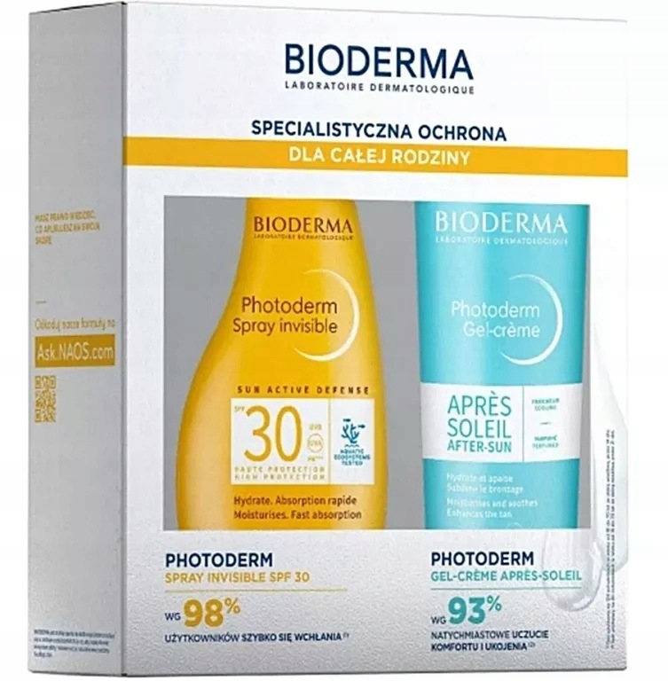 Bioderma Photoderm, Spray Ochronny, Spf 30+NAWILŻAJĄCY Żel-krem Po Opalani