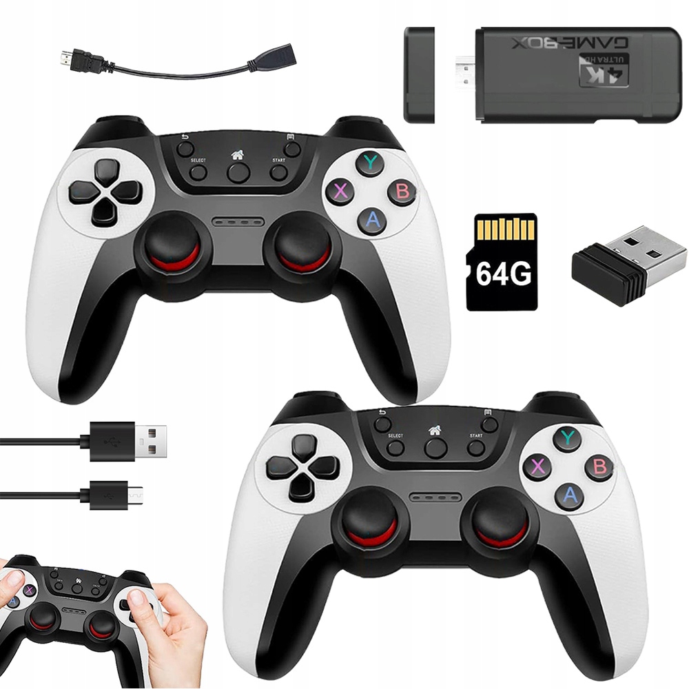 Wielofunkcyjny K9 Konsola Do Gier Bezprzewodowy Joystick Podwójny 64G 4K