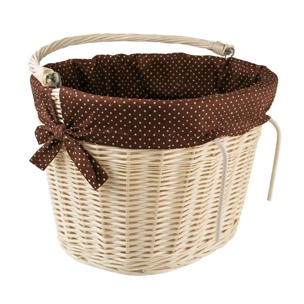 Wiklinowy Koszyk Na Rower na kierownicę Wkład