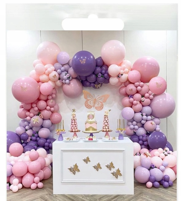 

Girlanda balonowa z motylkami Purpurowa róż G43