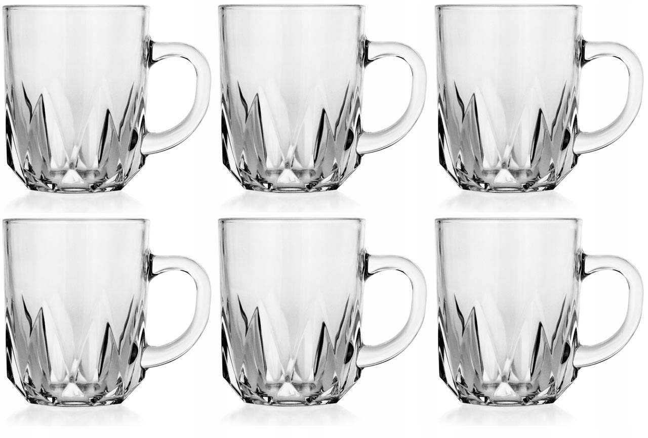 

Szklanki kubki z uchem do kawy herbaty 250ml 6szt