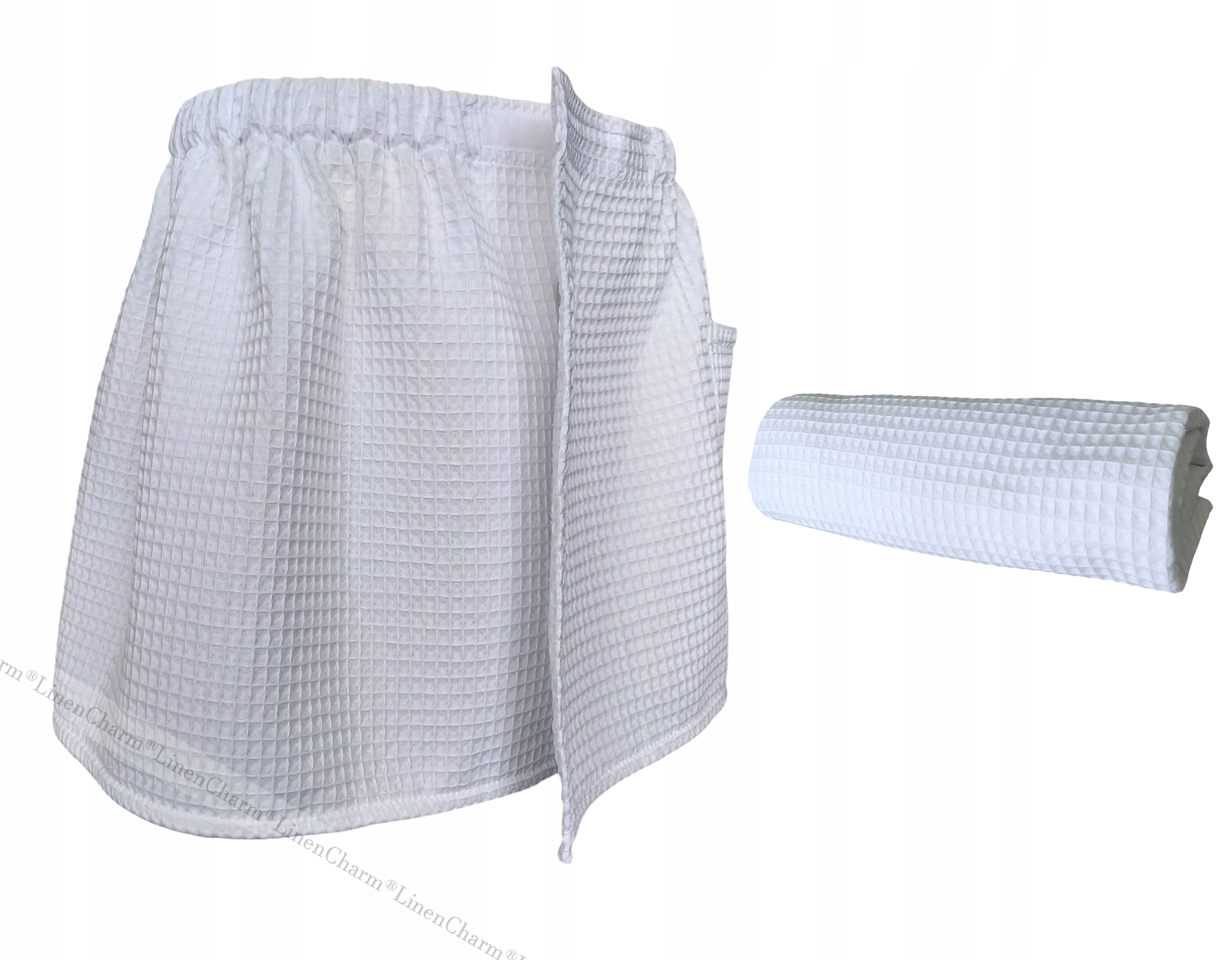 Pánská Sada Kilt+ručník Do Sauny Spa Do Posilovny 100% Bavlna Bílá L