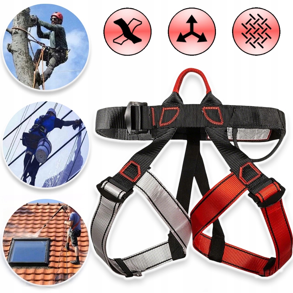 PÓŁPASEK DO WSPINACZKI NA DRZEWA UPRZĄŻ WSPINACZKOWA PAS BEZPIECZEŃSTWA