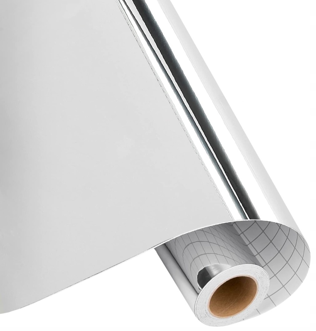 Fólie Stříbrný Chrom 200 cm x 152 cm Stříbrná Chromovaná Automobilová Dýha