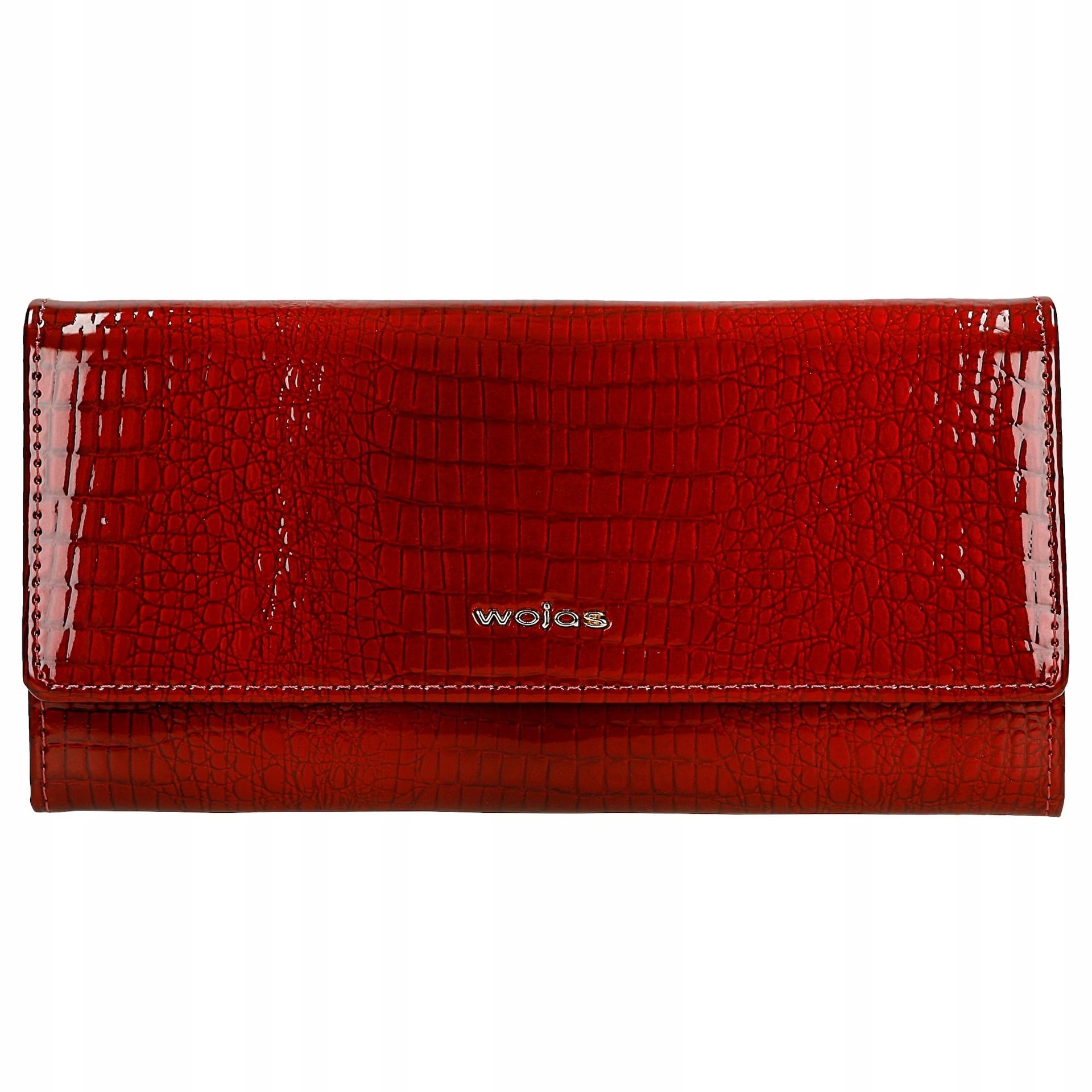 Červená lakovaná dámská peněženka