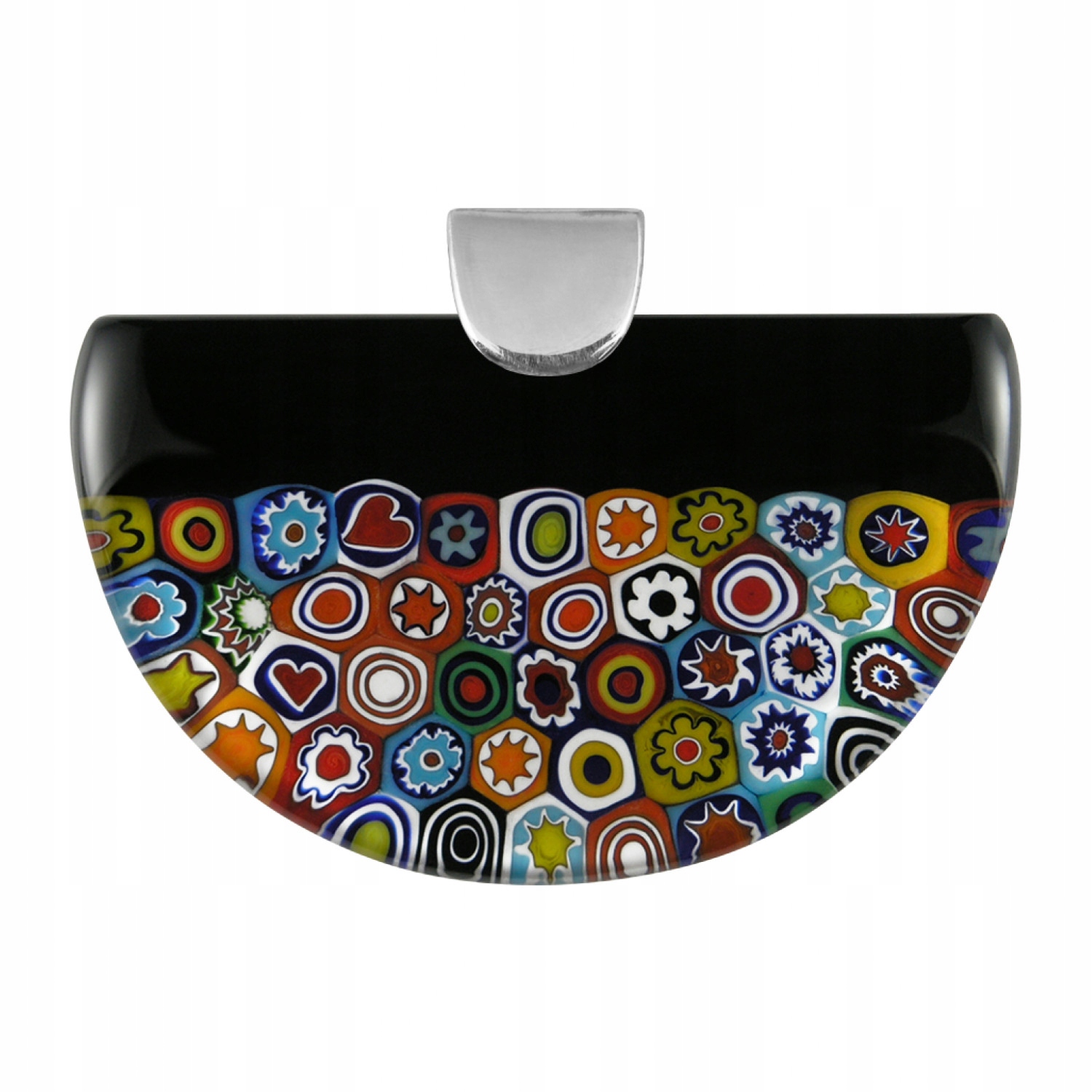 Dámský vícebarevný přívěsek Harf sklo murano