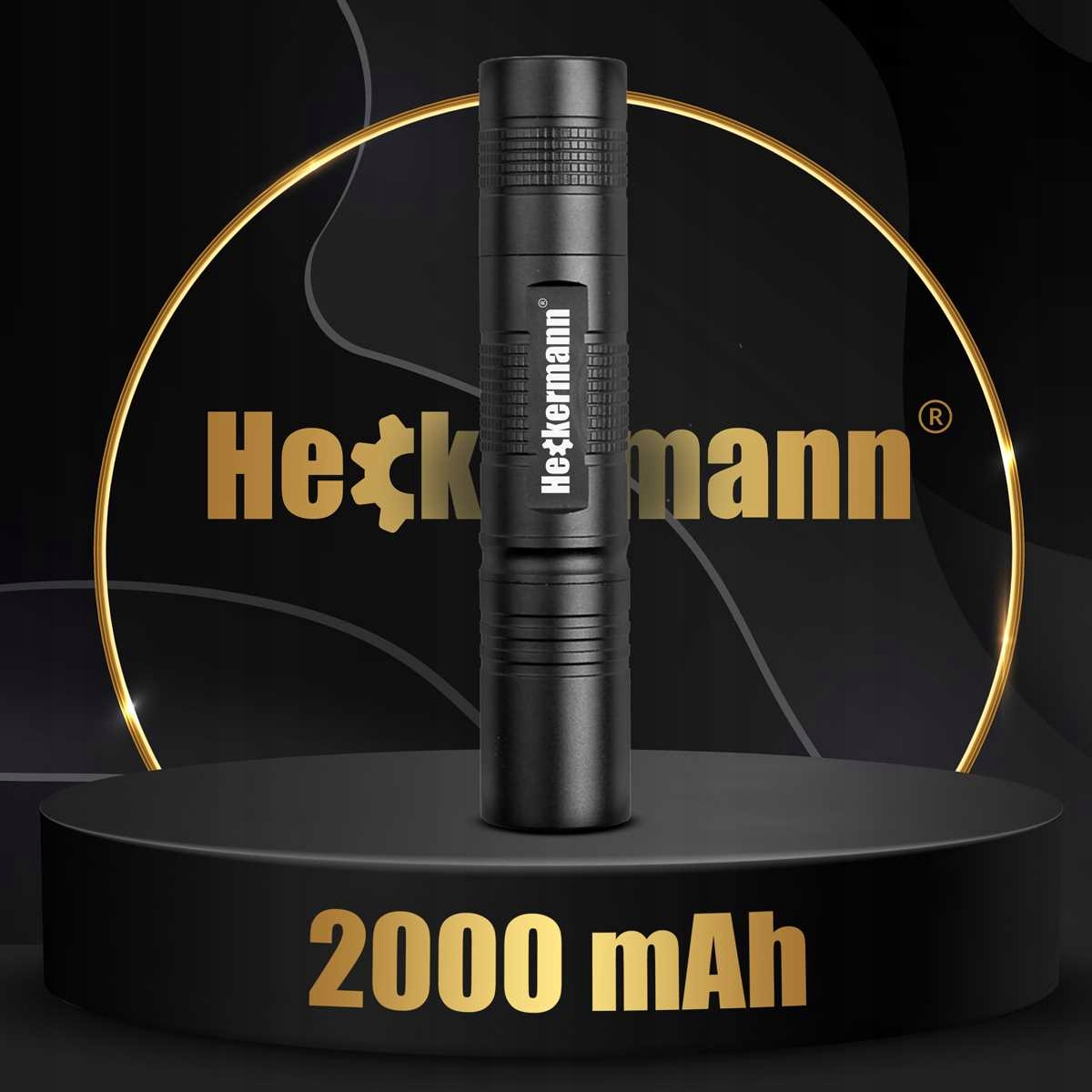 LATARKA LED TAKTYCZNA BIWAKOWA BARDZO MOCNA 2000lm Kolor dominujący czarny