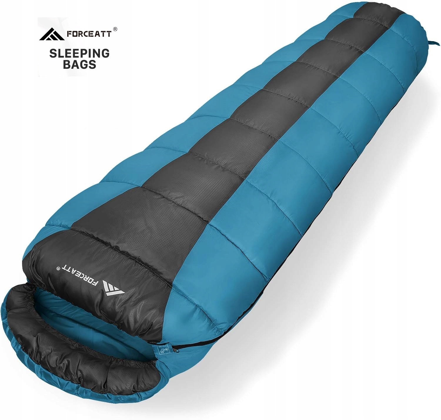Forceatt Spací pytel mumie 220x80 cm 3-sezónní, voděodolný, 10-20 °C, hmotnost 1400 g