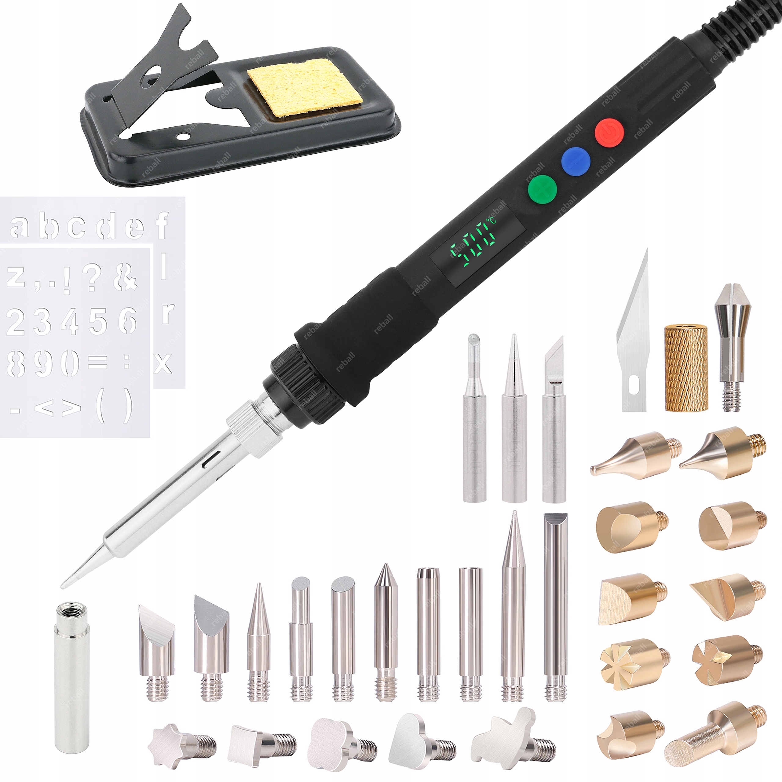 Vypalovačka Na Dřevo Pyrograf Přesná Páječka S120A 120W Sada 32v1