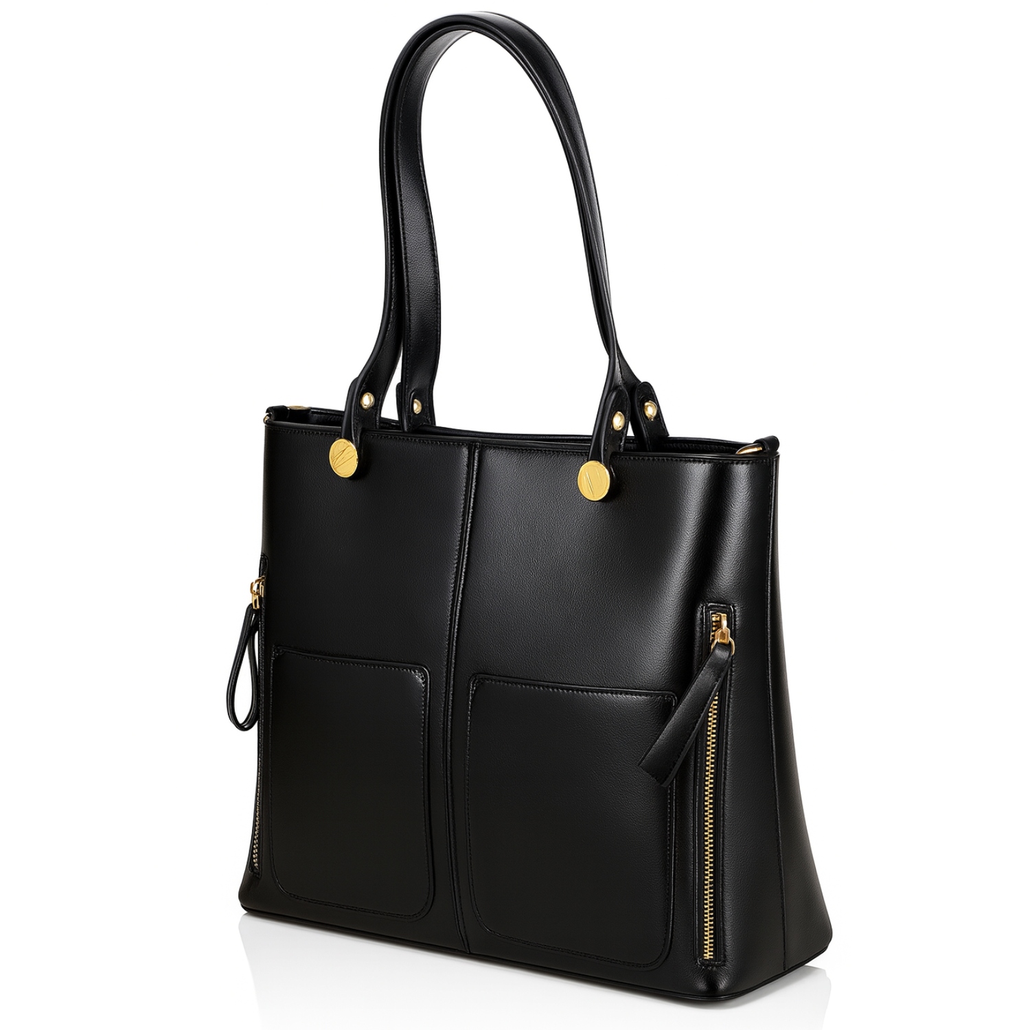 Dámská kabelka Shopper A4 Černá Klasická Elegantní Velká Eko Kůže